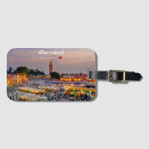 Etiqueta Para Maletas Marrakech, Marruecos - Plaza Jemaa el Fnaa