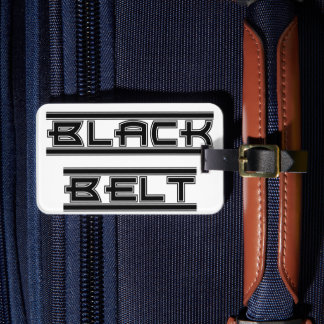 Etiqueta Para Maletas Martial Arts negrita Black Belt Gear Bag Tag