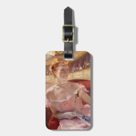 Etiqueta Para Maletas Mary Cassatt - Mujer con collar de perla en un gra
