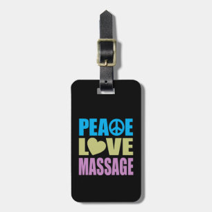 Etiqueta Para Maletas Masaje de amor por la paz