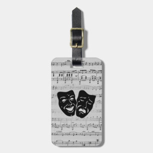 Etiqueta Para Maletas Máscaras de plata de la música y del teatro