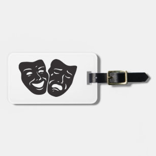 Etiqueta Para Maletas Máscaras del teatro del drama de la tragedia de la
