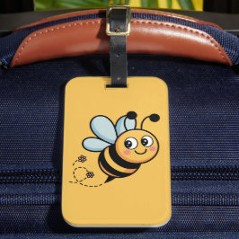 Etiqueta Para Maletas Mascota de abeja infantil con rastro de puntos