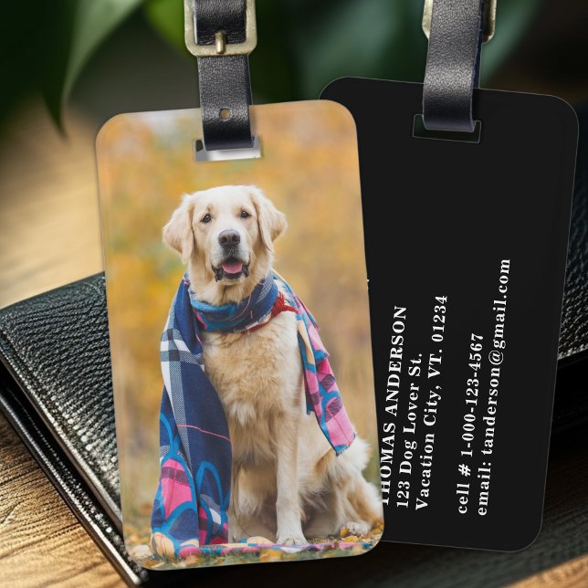 Etiqueta Para Maletas Mascota personalizado de fotografía Perro amante P (Subido por el creador)