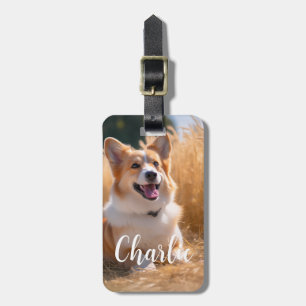 Etiqueta Para Maletas Mascota personalizado Foto con nombre