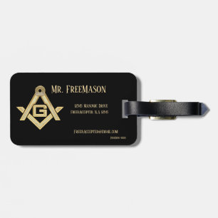 Etiqueta Para Maletas Masonic Golden Rush