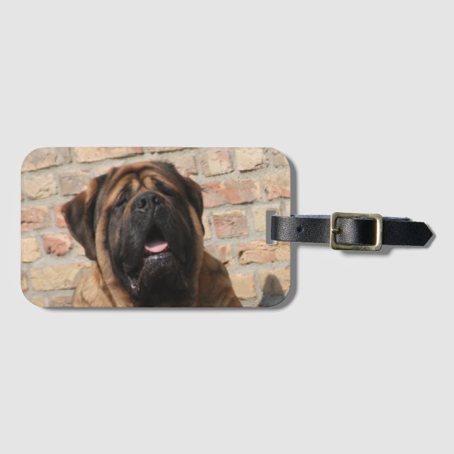 Etiqueta Para Maletas Mastiff englische Dogge (Anverso horizontal)