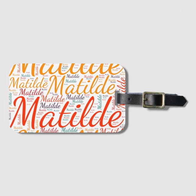Etiqueta Para Maletas Matilde (Anverso horizontal)