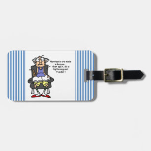 Etiqueta Para Maletas Matrimonio, relámpago, humor trueno