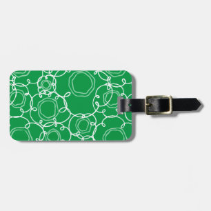 Etiqueta Para Maletas Matriz floral abstracta (verde) Arte fino