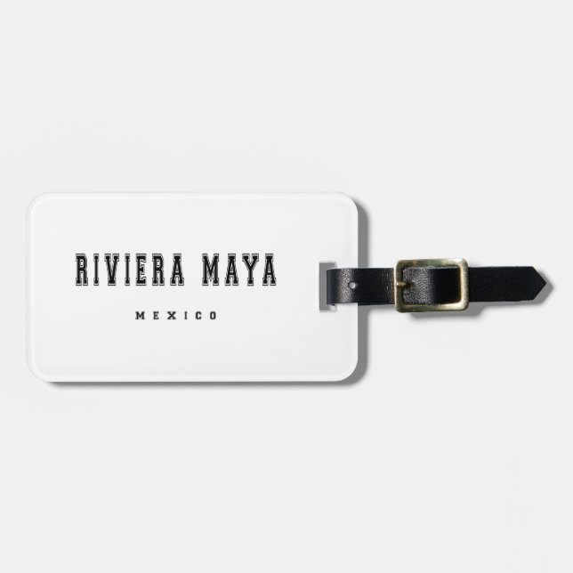 Etiqueta Para Maletas Maya México de Riviera (Frente Horizontal)