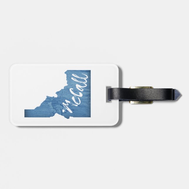 Etiqueta Para Maletas McCall Idaho Wood Grain (Atrás Horizontal)