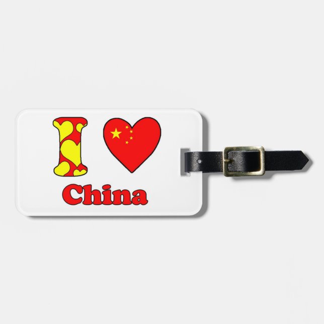 Etiqueta Para Maletas Me encanta China (Frente Horizontal)