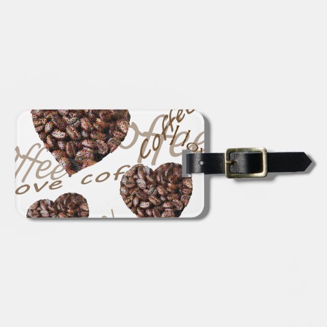Etiqueta Para Maletas ¡¡Me Encanta El Café!! (Frente Horizontal)
