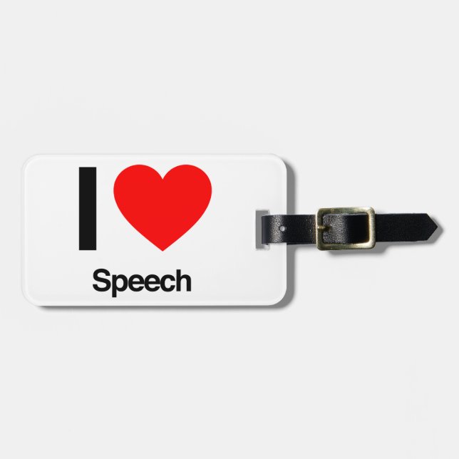 Etiqueta Para Maletas me encanta el discurso (Frente Horizontal)