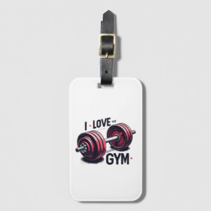 Etiqueta Para Maletas Me encanta el gimnasio