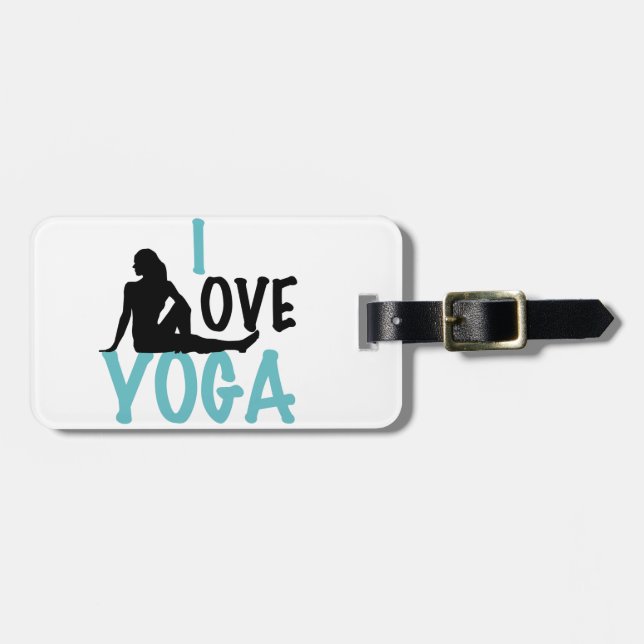 Etiqueta Para Maletas Me encanta el yoga (Frente Horizontal)