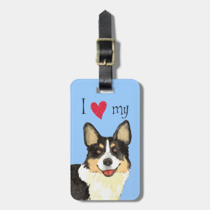 Etiqueta Para Maletas Me encanta mi Cardigan Welsh Corgi