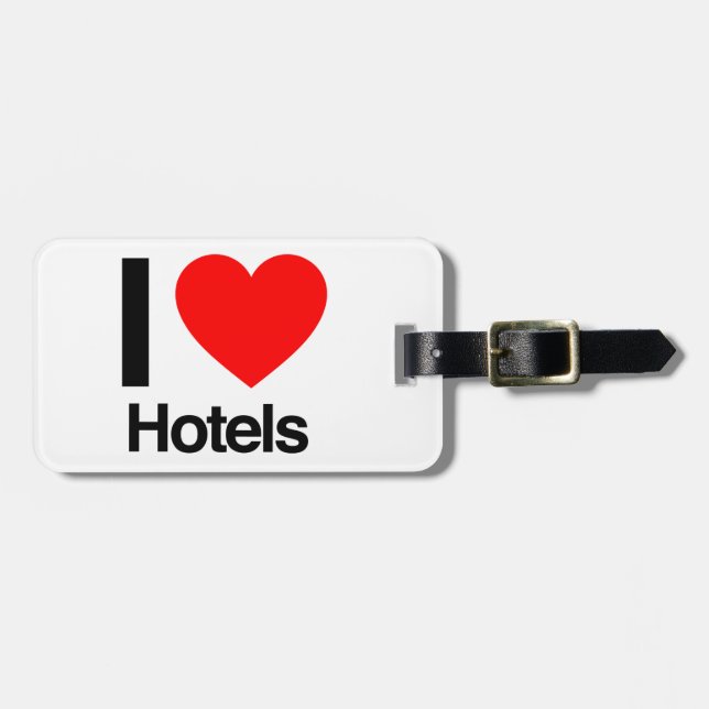 Etiqueta Para Maletas me encantan los hoteles (Frente Horizontal)