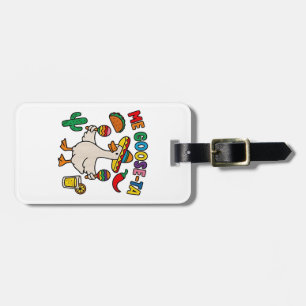 Etiqueta Para Maletas Me Goose-Ta Funny Caballo Español Mexicano