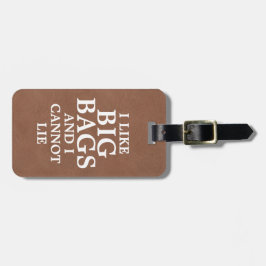 Etiqueta Para Maletas Me gustan los Big Bags y no puedo mentir cuero fal
