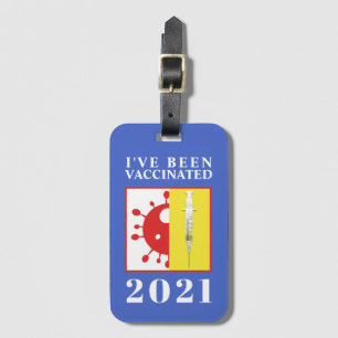 Etiqueta Para Maletas Me han vacunado para Covid-19 2021
