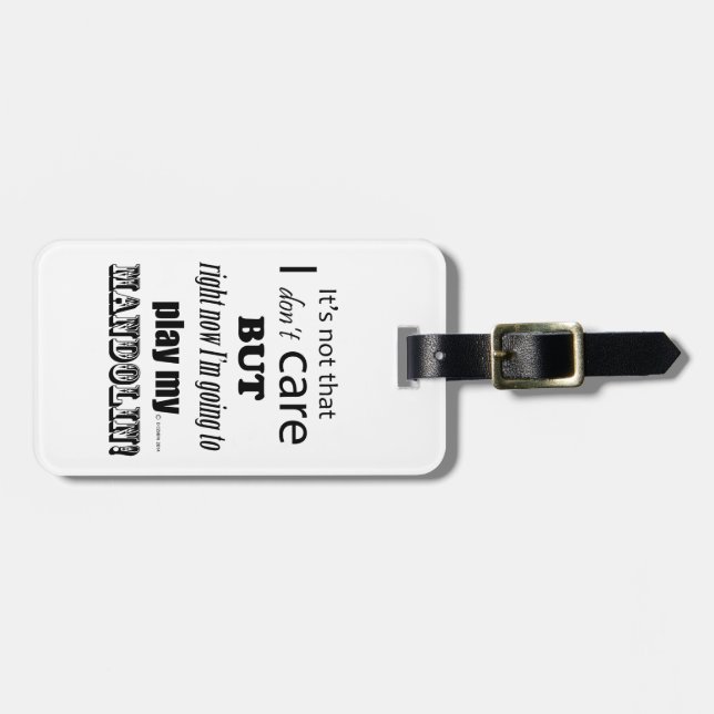 Etiqueta Para Maletas Me Importo Mandolin (Frente Horizontal)