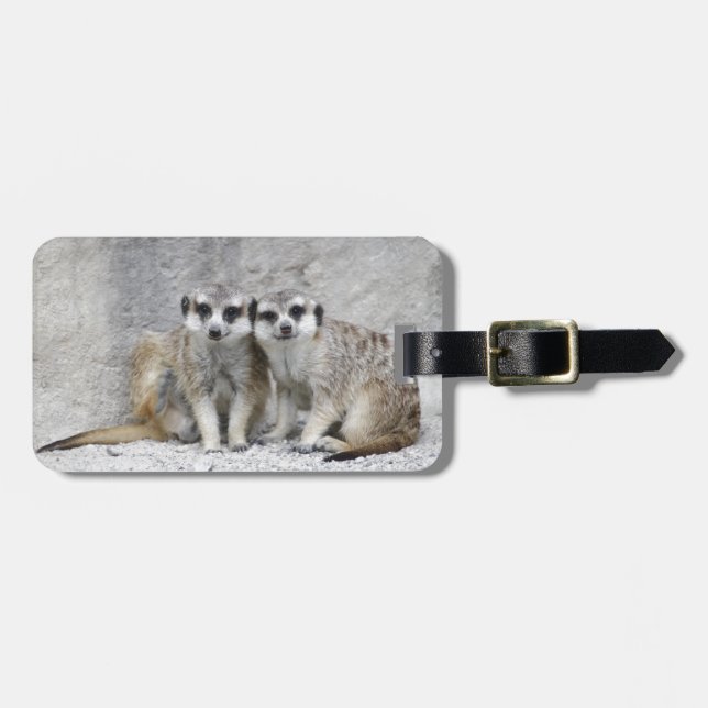 Etiqueta Para Maletas Meerkat-pair (Frente Horizontal)