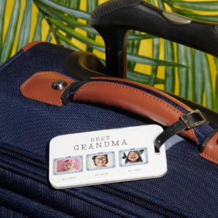Etiqueta Para Maletas Mejor Abuela Est Fecha Personalizada 3 Foto Bonita