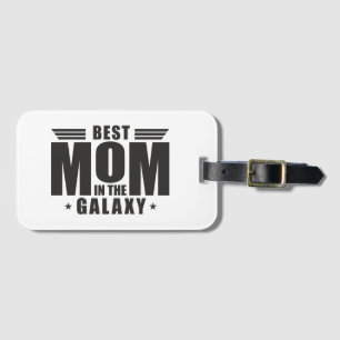 Etiqueta Para Maletas Mejor Mamá en Galaxy - Día de la Madre, Cumpleaños