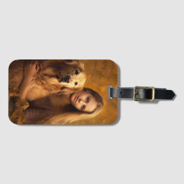 Etiqueta Para Maletas Mejor Mamá Perro recuperadora de oro personalizada