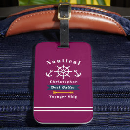 Etiqueta Para Maletas Mejor marinero rojo