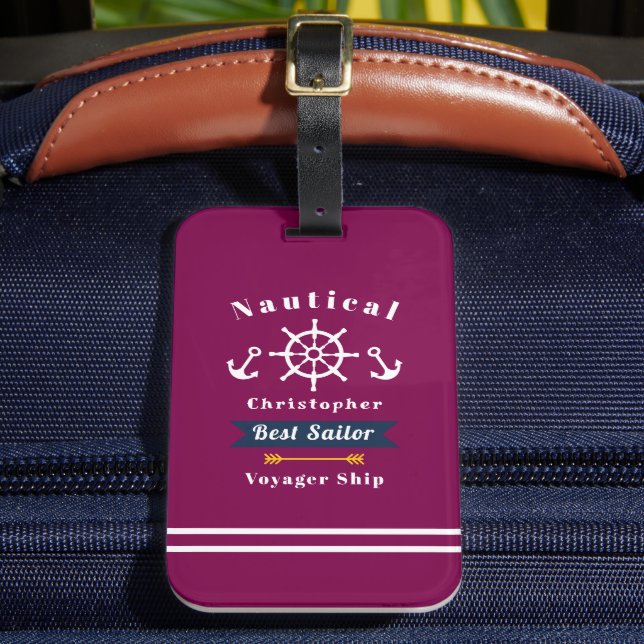 Etiqueta Para Maletas Mejor marinero rojo (Anverso In situ 2)