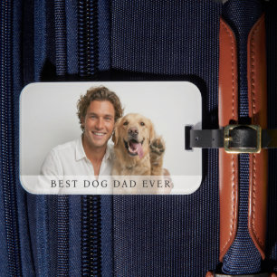 Etiqueta Para Maletas Mejor Papá Perro del Mundo Moderno Personalizado F
