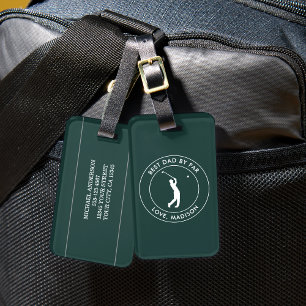 Etiqueta Para Maletas Mejor Papá Por Par Golfer Nombre Personalizado