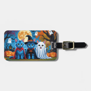 Etiqueta Para Maletas Melancolía de gatos azules oriental Halloween Funn