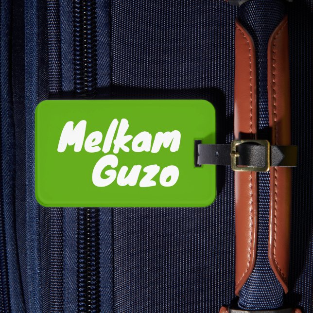 Etiqueta Para Maletas Melkam Guzo Deseos Etíopes de Viaje (Anverso In situ 4)