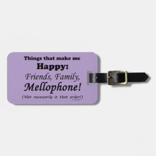 Etiqueta Para Maletas Mellophone me hace feliz