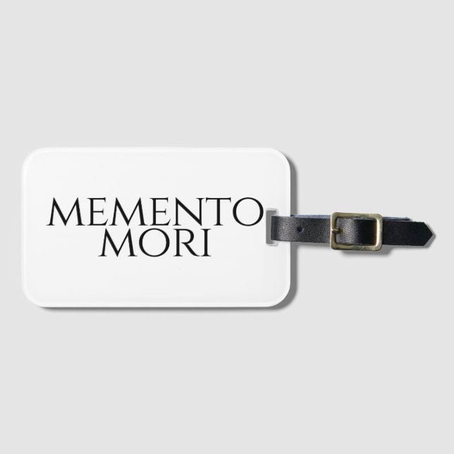 Etiqueta Para Maletas Memento Mori (Anverso horizontal)