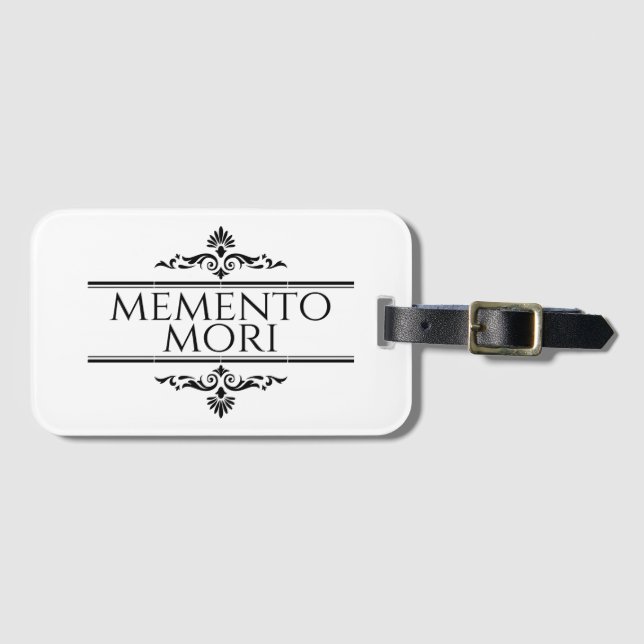 Etiqueta Para Maletas Memento Mori (Anverso horizontal)