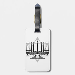 Etiqueta Para Maletas Menorah y estrella