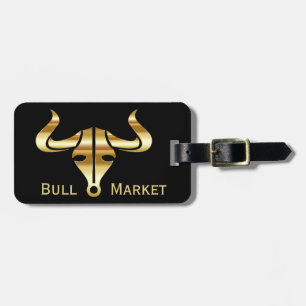 Etiqueta Para Maletas Mercado alcista de Bull del oro