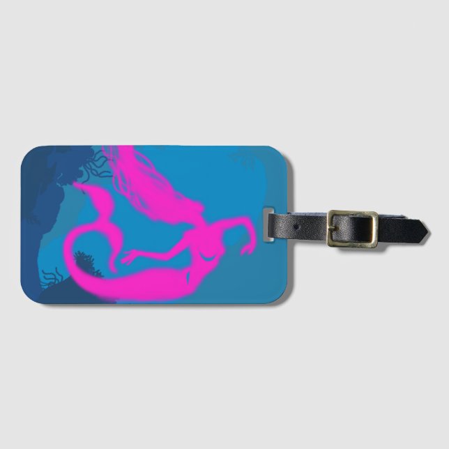 Etiqueta Para Maletas Mermaid (Anverso horizontal)