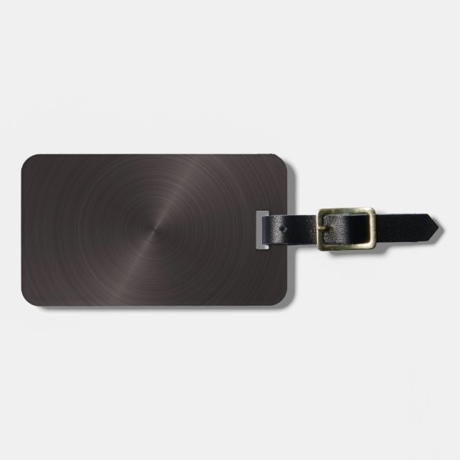 Etiqueta Para Maletas Metal negro (Frente Horizontal)