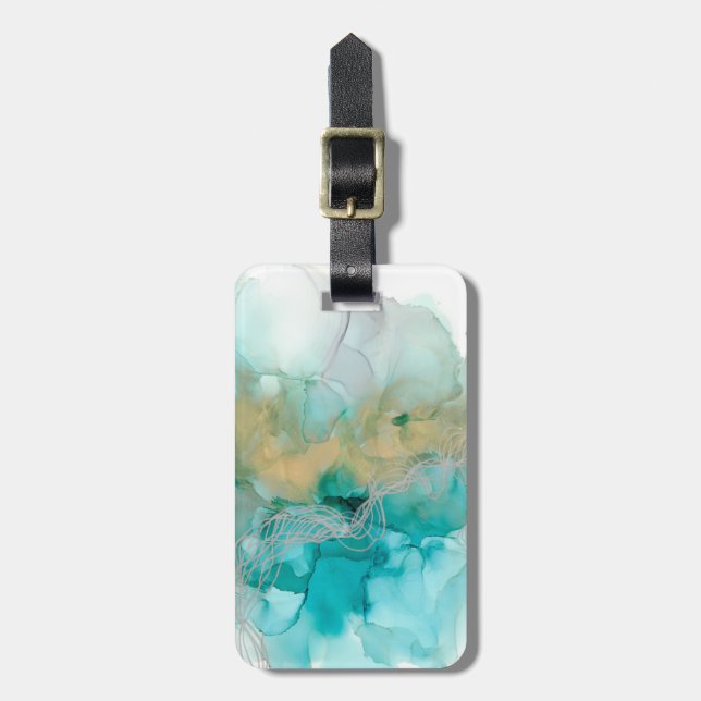 Etiqueta Para Maletas Metálicos entrelazados (Frente Vertical)