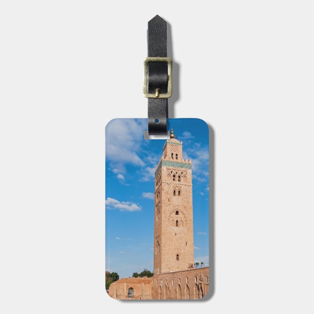 Etiqueta Para Maletas Mezquita Koutoubia - Marrakech, Marruecos (Frente Vertical)