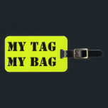 Etiqueta Para Maletas Mi bolso<br><div class="desc">¡Fácil ver en el carosel… personalice con sus detalles en la parte posterior!</div>