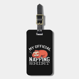Etiqueta Para Maletas Mi camisa oficial para dormir Perezoso