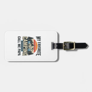 Etiqueta Para Maletas Mi Camiseta Favorita de Camping Me Llama Papa_1