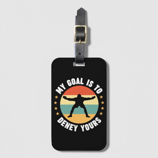 Etiqueta Para Maletas Mi Objetivo Es Negar Tu Fútbol (Anverso vertical)